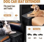 Car Seat Extender for Large Dogs, Back Seat Extender for Dogs up to 120 LBS Large Dog Car Seat with Storage Car Organizer Gap Filler for Front or Back Seat - Image 4