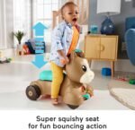 Fisher-Price Baby Learning Toy, Walk Bounce & Ride Pony Musical Walker & Ride-On for Infants & Toddlers Ages 9+ Months (Amazon Exclusive) - Image 4