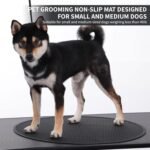 Pet Grooming Table Non-Slip Mat - Padded Mat for at-Home Grooming Dogs and Cats,Bathing Mat for Pets, Diameter: 22.4inch/57cm (Black, Diameter: 22.4inch/57cm) - Image 4