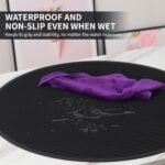 Pet Grooming Table Non-Slip Mat - Padded Mat for at-Home Grooming Dogs and Cats,Bathing Mat for Pets, Diameter: 22.4inch/57cm (Black, Diameter: 22.4inch/57cm) - Image 6