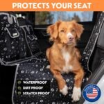Dog Seat Cover - Waterproof Dog Car Seat Cover for Back Seat - 6 in 1 Trunk, Front, Back Seat Protector Liner and Trunk Cargo Liner for SUV, Truck or Car - 600D Durable Pet & Dog travel Accessories - Image 3