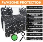 Dog Seat Cover - Waterproof Dog Car Seat Cover for Back Seat - 6 in 1 Trunk, Front, Back Seat Protector Liner and Trunk Cargo Liner for SUV, Truck or Car - 600D Durable Pet & Dog travel Accessories - Image 5