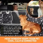 Dog Seat Cover - Waterproof Dog Car Seat Cover for Back Seat - 6 in 1 Trunk, Front, Back Seat Protector Liner and Trunk Cargo Liner for SUV, Truck or Car - 600D Durable Pet & Dog travel Accessories - Image 9