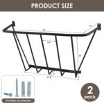 Hay Feeder Goat, 36"x 21"x12" Goat Hay Rack 2 Pack, Heavy Duty Iron Wall Hay Rack for Sheep, Horses, Effortless Installation in Farms, Stables, Goat Barns, and Yards - Image 4