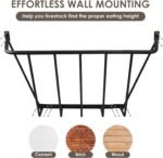 Hay Feeder Goat, 36"x 21"x12" Goat Hay Rack 2 Pack, Heavy Duty Iron Wall Hay Rack for Sheep, Horses, Effortless Installation in Farms, Stables, Goat Barns, and Yards - Image 5