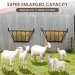 Hay Feeder Goat, 36"x 21"x12" Goat Hay Rack 2 Pack, Heavy Duty Iron Wall Hay Rack for Sheep, Horses, Effortless Installation in Farms, Stables, Goat Barns, and Yards - Image 6
