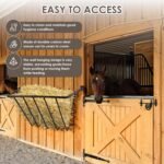 Hay Feeder Goat, 36"x 21"x12" Goat Hay Rack 2 Pack, Heavy Duty Iron Wall Hay Rack for Sheep, Horses, Effortless Installation in Farms, Stables, Goat Barns, and Yards - Image 7