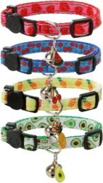 SuperBuddy Cat Collars Breakaway with Bell - 4 Pack Cat Safety Collars for Boys & Girls - Safety Buckle Kitten Collar for Pet Supplies,Stuff,Accessories - Image 3