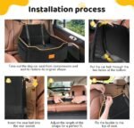 Dog Car Seat for Large/Medium Dog, Dog Booster Seat for Dogs Under 55Lbs or 2 Small Dogs, Detachable and Washable Travel Dog Seat with Thick Cushion and Storage Pockets (Black) - Image 7