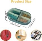 3 Pcs Small Pill Box Travel Pill Organizer for Purse Portable Pill Cases Daily Pill Box for Medicines/Fish Oil/Vitamin/Supplements 4 Compartments - Image 3