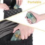 3 Pcs Small Pill Box Travel Pill Organizer for Purse Portable Pill Cases Daily Pill Box for Medicines/Fish Oil/Vitamin/Supplements 4 Compartments - Image 6