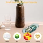 3 Pcs Small Pill Box Travel Pill Organizer for Purse Portable Pill Cases Daily Pill Box for Medicines/Fish Oil/Vitamin/Supplements 4 Compartments - Image 7