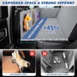 Back Seat Extender for Dogs, Large Space, Hard Bottom Car Seat Cover for Dogs, Waterproof Back Seat Pet Cover for Dogs, Dog Hammock for Car, Backseat Dog Protector for Dogs in Car SUV (Grey) - Image 3