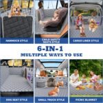 Back Seat Extender for Dogs, Large Space, Hard Bottom Car Seat Cover for Dogs, Waterproof Back Seat Pet Cover for Dogs, Dog Hammock for Car, Backseat Dog Protector for Dogs in Car SUV (Grey) - Image 5