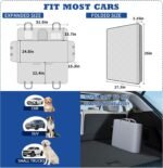 Back Seat Extender for Dogs, Large Space, Hard Bottom Car Seat Cover for Dogs, Waterproof Back Seat Pet Cover for Dogs, Dog Hammock for Car, Backseat Dog Protector for Dogs in Car SUV (Grey) - Image 7