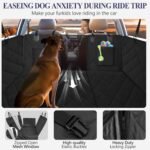 Back Seat Extender for Dogs, Dog Car Seat Cover for Back Seat Supports 400lbs, Hard Bottom Backseat Extender for Dogs, Waterproof Dog Hammock for Car, SUV, Truck Black - Image 7