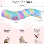 Cat Tunnel, S-Shape Cat Tunnels for Indoor Cats Foldable Cat Toys Cute Cat Tube with Mouse Toy Pet Cat Stuff - Image 5