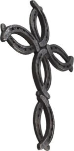 DeLeon Collections Decorative Horseshoe Wall Cross - Rustic Spiritual Art Sculpture - Image 3