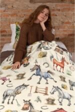 Funny Horse Blanket,Funny Horse Gifts for Kids, Funny Horse Throw Blanket,Plush Lightweight Flannel Quilts for Bedroom Sofa Living Room Decoration,40"x50" for Kids - Image 7