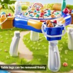 Magnetic Fishing Game Toys Kids 3-5, Including 48 Fishes and 8 Fishing Poles Rotating Board Game with Music, Party Game Toys for Kids Age 3 4 5 6 7 8 and Up - Image 4