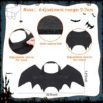 3 Pcs Gothic Coffin Cat Bed Set with Cat Bat Wings and Cat Feeding Mat,Coffin Cat Beds for Halloween Indoor House Party Decoration - Image 5