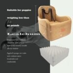 Dog Booster Car Seat for Small/Medium Dogs,Puppy Booster Car Seat with Ultra Soft Fabric,Fully Detachable and Washable Car Seat for Dogs,Easy to Install(Coffee, Medium) - Image 3