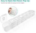 XL Weekly Pill Box Organizer 7 Day, 1 Week Jumbo Pill Dispenser Case One Time a Day, MOLN HYMY Daily Medicine Container to Hold Medication, Vitamins, Fish Oils and Supplements (White） - Image 6