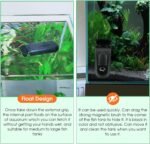 hygger Aquarium Glass Cleaner, Magnetic Fish Tank Cleaner Brush with 2 Aquarium Alg-ae Scrapers Floating Strong Magnetic (S) - Image 4