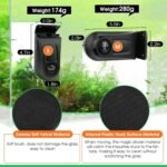 hygger Aquarium Glass Cleaner, Magnetic Fish Tank Cleaner Brush with 2 Aquarium Alg-ae Scrapers Floating Strong Magnetic (S) - Image 5