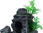 Large Fish Tank Decorations 10.6inch Tall, Aquarium Mountain View Stone Decor, Aquarium Decor Ornament Rock Cave Landscape for Betta Fish, Hermit Crab, Cichlid, Shrimp Hideout Caves, Playing - Image 5