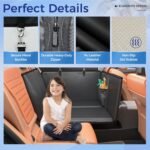 Back Seat Extender for Dogs - PU Leather Dog Car Seat Cover for Back Seat with Hard Bottom - 100% Waterproof, Scratch-Proof and Anti-Slip Dog Hammock for Cars and SUVs (Holds 400 lbs) - Image 7
