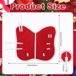 6 Pcs Christmas Horse Toy Accessories Include Horse Tack Blanket Horse Toy Bridle Model Horse Leg Wraps, Red and White - Image 3