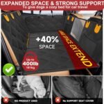 Back Seat Extender for Dogs, Dog Car Seat Cover Hard Bottom, Pet Seat Cover with Mesh Window, Dog Seat Covers for Car Travel Camping, Dog Hammock for Car, Truck, Dog Trunk Cover for SUV - Image 3