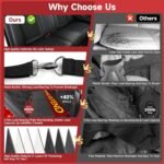 Back Seat Extender for Dogs, Dog Car Seat Cover Hard Bottom, Pet Seat Cover with Mesh Window, Dog Seat Covers for Car Travel Camping, Dog Hammock for Car, Truck, Dog Trunk Cover for SUV - Image 4