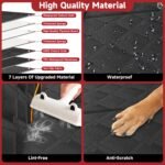 Back Seat Extender for Dogs, Dog Car Seat Cover Hard Bottom, Pet Seat Cover with Mesh Window, Dog Seat Covers for Car Travel Camping, Dog Hammock for Car, Truck, Dog Trunk Cover for SUV - Image 8