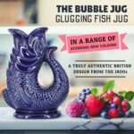 The Bubble Jug® Duck Egg Blue 50 fl oz 1.5L Litre Extra Large Glug Gurgle Pitcher Jug - Fish Shaped Jug - Decorative Ceramic Glugging Cocktail, Water and Gin Jug and Gurgling Carafe Pot - Image 4