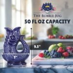 The Bubble Jug® Duck Egg Blue 50 fl oz 1.5L Litre Extra Large Glug Gurgle Pitcher Jug - Fish Shaped Jug - Decorative Ceramic Glugging Cocktail, Water and Gin Jug and Gurgling Carafe Pot - Image 5