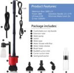 Aquarium Gravel Cleaner Siphon Kit, 6 in 1 Automatic Fish Tank Cleaning Tools Electric Removable Vacuum Water Changer for Changing Water/Removing Detritus/Washing Sands - Image 6