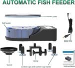 60ml Automatic Fish Feeder, USB Rechargeable Auto Fish Food Dispenser with Timer,LCD Display,Auto Vacation Timer Fish Feeder - Image 7