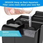 U-V Aquarium Filter for 10-20 Gallon Tank,Hang On Back Aquarium Filter Green Water Cleaning Machine,HOB Filter Ultra-Quiet Powerful Pump 118GPH for Fish Tank with Surface Skimmer - Image 6