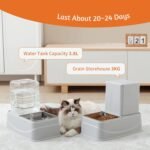 Automatic Dogs Food and Water Dispenser - Stainless Steel Elevated Large Dog Feeder and Water Bowl Dispenser Self Feeding Dog Food Dispenser for Dogs Cats Pets Animals Large Capacity(3.8L) - Image 5