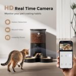 Automatic Cat Feeders for 2 Cats: Dual Cat Feeders with 2.4G WiFi App Remote Control and HD Camera| 2-Way Audio Time Auto Pet Feeder for Multiple Cats- Detachable Clean- with Desiccant Bag - Image 4