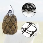 2 PCS Feed Hay Net, Hay Bag 40" Length and 4" Larger Holes with Metal Rings for Horses, Goat, Barn Supplies, Trailer & Stalls, Simulates Grazing, Reduce Waste - Image 4