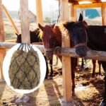 2 PCS Feed Hay Net, Hay Bag 40" Length and 4" Larger Holes with Metal Rings for Horses, Goat, Barn Supplies, Trailer & Stalls, Simulates Grazing, Reduce Waste - Image 6