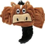 Lazy One Wearable Hooded Blanket for Kids, Animal Hooded Blanket (Horse, Brown Blanket) - Image 3