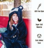 Lazy One Wearable Hooded Blanket for Kids, Animal Hooded Blanket (Horse, Brown Blanket) - Image 7