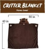 Lazy One Wearable Hooded Blanket for Kids, Animal Hooded Blanket (Horse, Brown Blanket) - Image 9