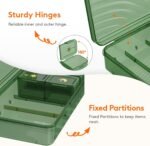 Lifewit Weekly Pill Organizer 2 Times a Day, Portable Travel 7 Day Lightproof Pill Box for Medicines/Vitamin/Fish Oils, Daily Pill Case, Green - Image 8