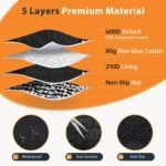 JOLLYVOGUE Dog Car Seat Cover for Back Seat, Sturdy Backseat Dog Hammock for Cars with Mesh Window & Pocket, Waterproof Scratch Proof Nonslip Back Seat Pet Cover for Dogs - Image 5