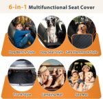 JOLLYVOGUE Dog Car Seat Cover for Back Seat, Sturdy Backseat Dog Hammock for Cars with Mesh Window & Pocket, Waterproof Scratch Proof Nonslip Back Seat Pet Cover for Dogs - Image 9